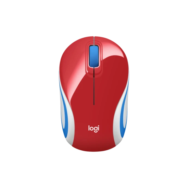 Logitech Mouse M187 Red Wireless